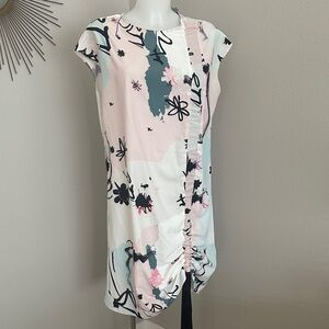 ASOS Abstract Floral Dress - Pink, White, Black